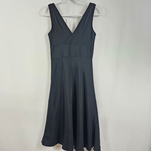 J Crew Sophia Silk Tricotine Dress in Black - Size 2 - Picture 7 of 8
